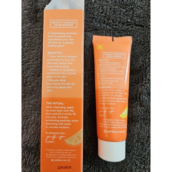 Purlisse Yuzu + Orange Exfoliator Resurface Boost Collagen Full Sz 1.7 fl oz NIB - Picture 2 of 5